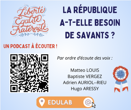 Podcast " La République a-t-elle besoin de savants ?"
